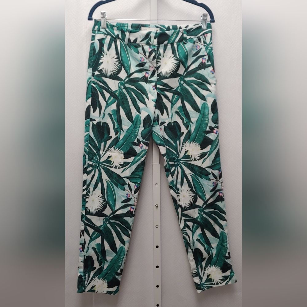 ANNA CLOVER x H&M Tropical Botanical Print Pants Sz 10
